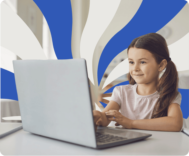 A student stepping into an immersive OXR lesson from a laptop